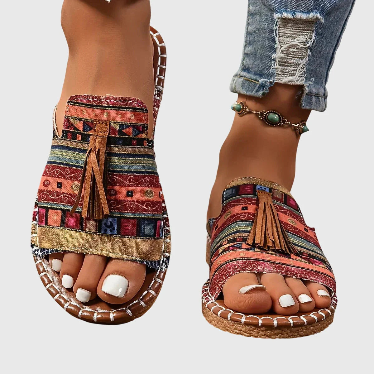 Amoret | Women's Round Toe Open Back Slip-On Flats