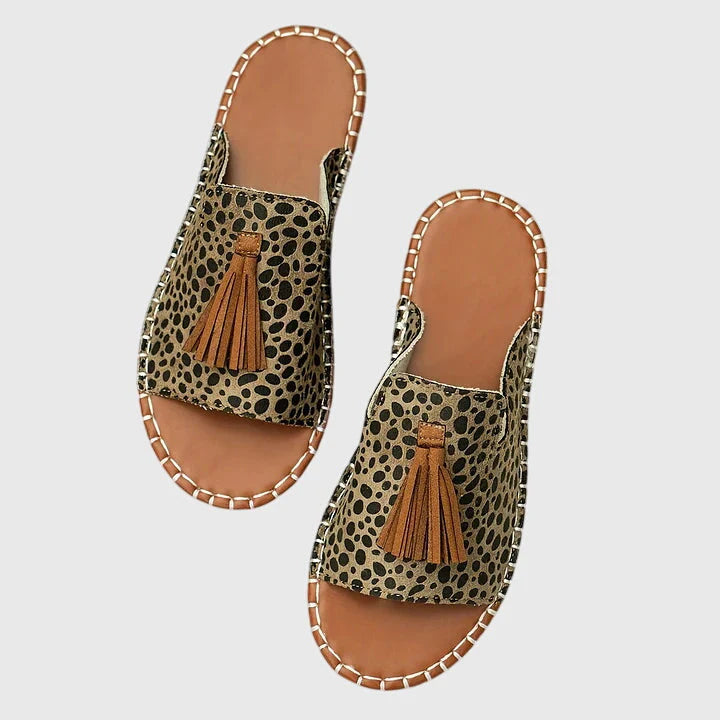 Amoret | Women's Round Toe Open Back Slip-On Flats