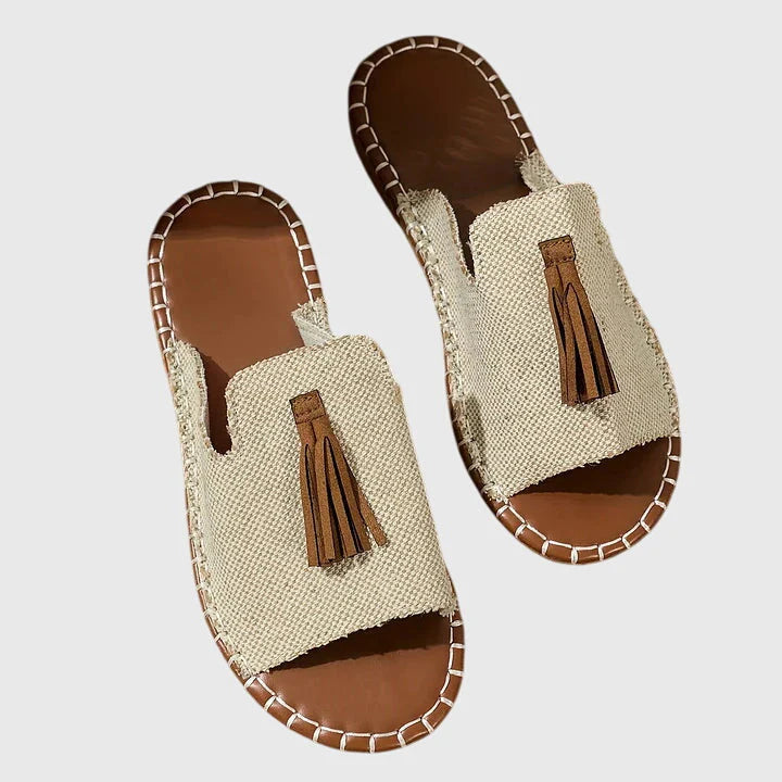 Amoret | Women's Round Toe Open Back Slip-On Flats