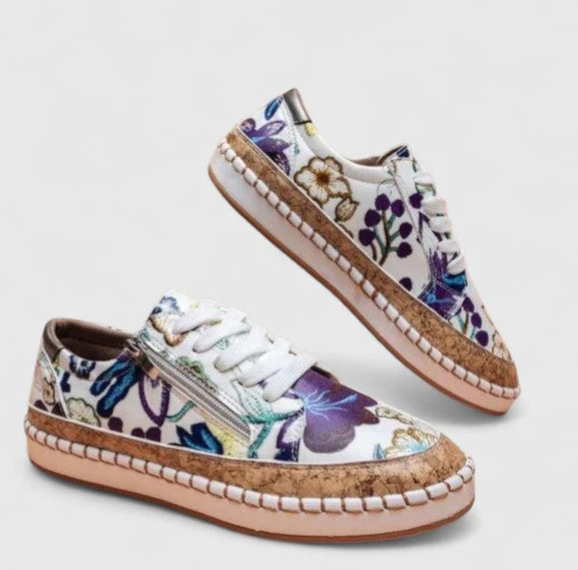 Amparo | Women's Side Zip Round Toe Lace Up Shoes