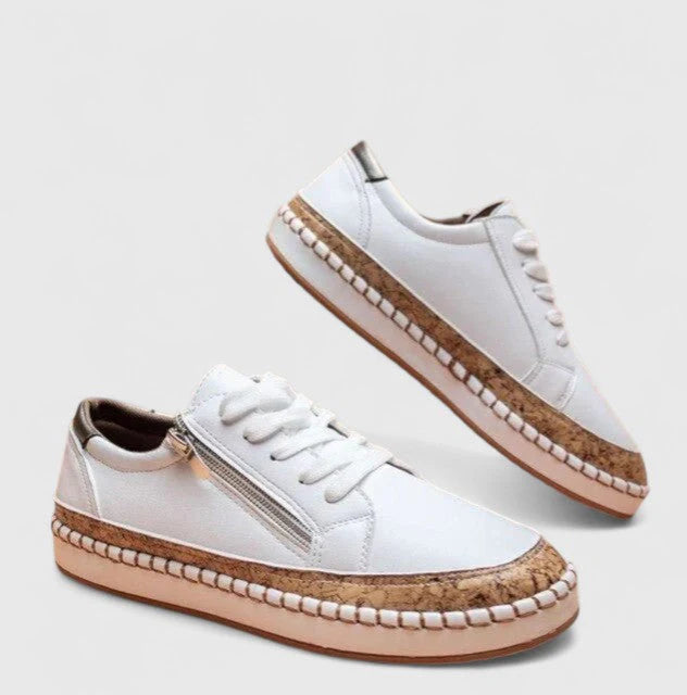 Amparo | Women's Side Zip Round Toe Lace Up Shoes