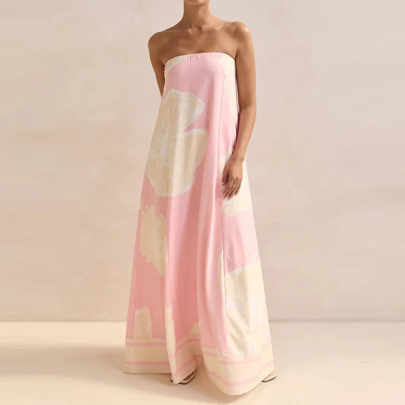 Anabel | Women's Strapless Flowy Wedding Guest Dress