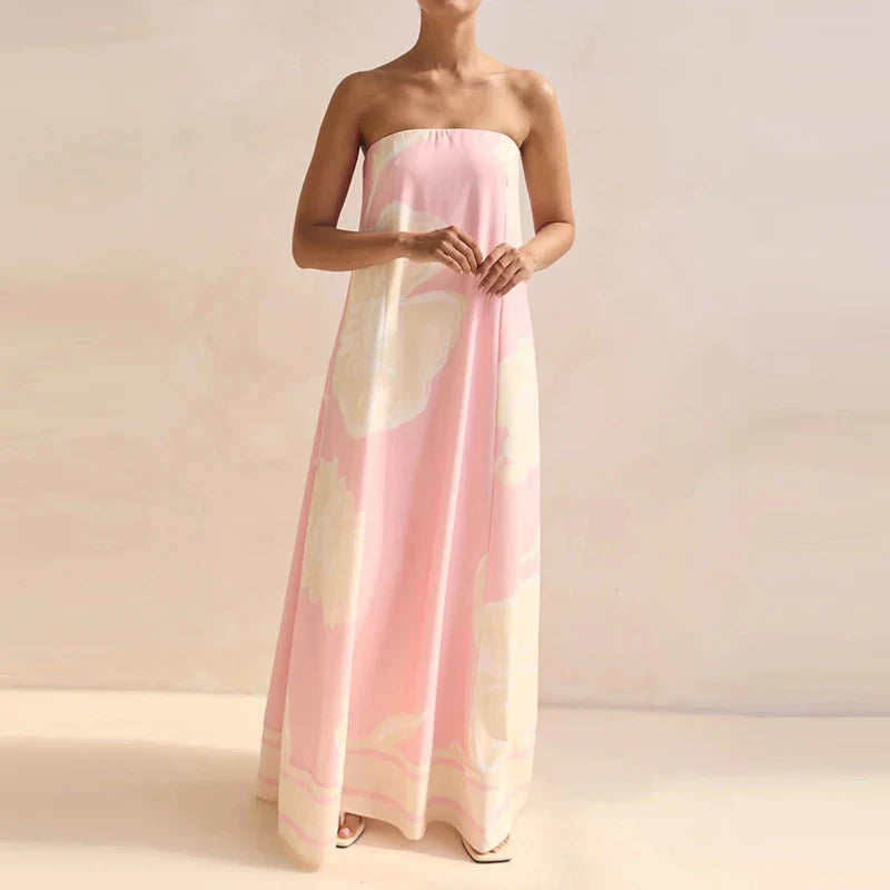 Anabel | Women's Strapless Flowy Wedding Guest Dress