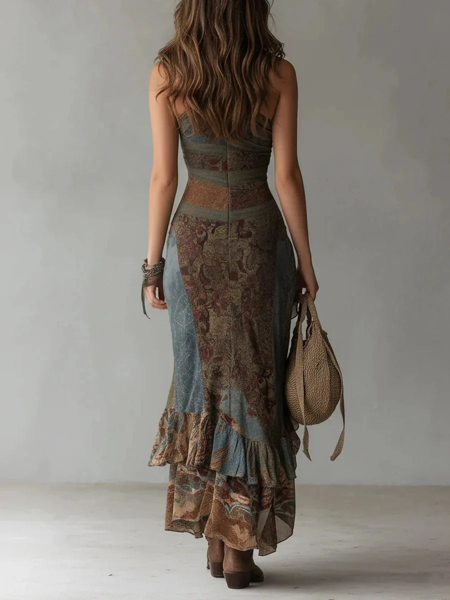 Anabella | Women's Asymmetrical High Slit One Shoulder Maxi Dress