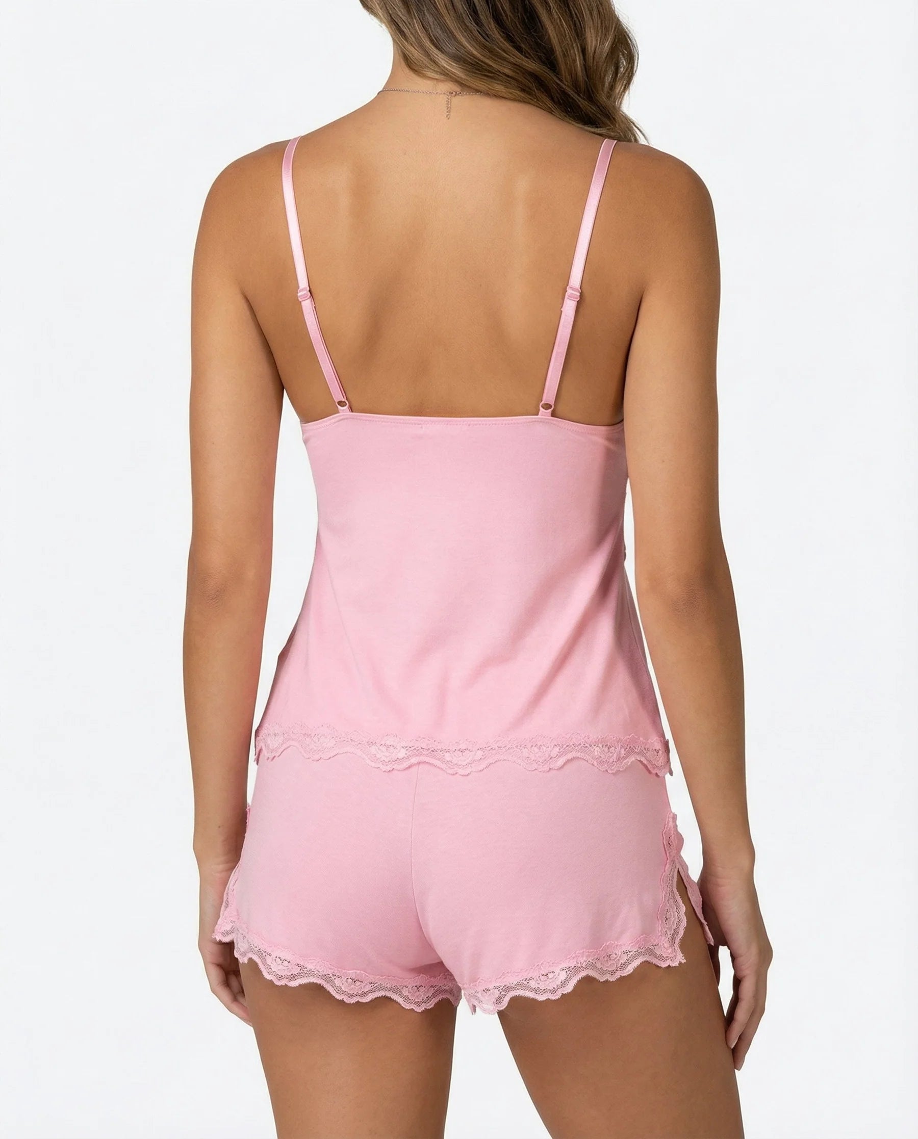 Analena | Women's Strappy Sleeveless V Neck Two Piece Set
