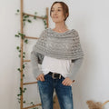 Analia | Women’s Mesh Long Sleeve Knitted Shawl