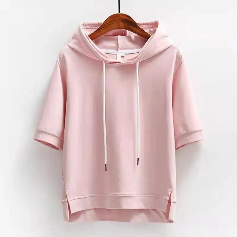 Emma | Women’s Drawstring Short Sleeve Hoodie