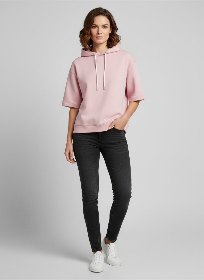 Emma | Women’s Drawstring Short Sleeve Hoodie