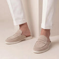 Andres | Men's Backless Slip-On Penny Strap Closed Toe Mules