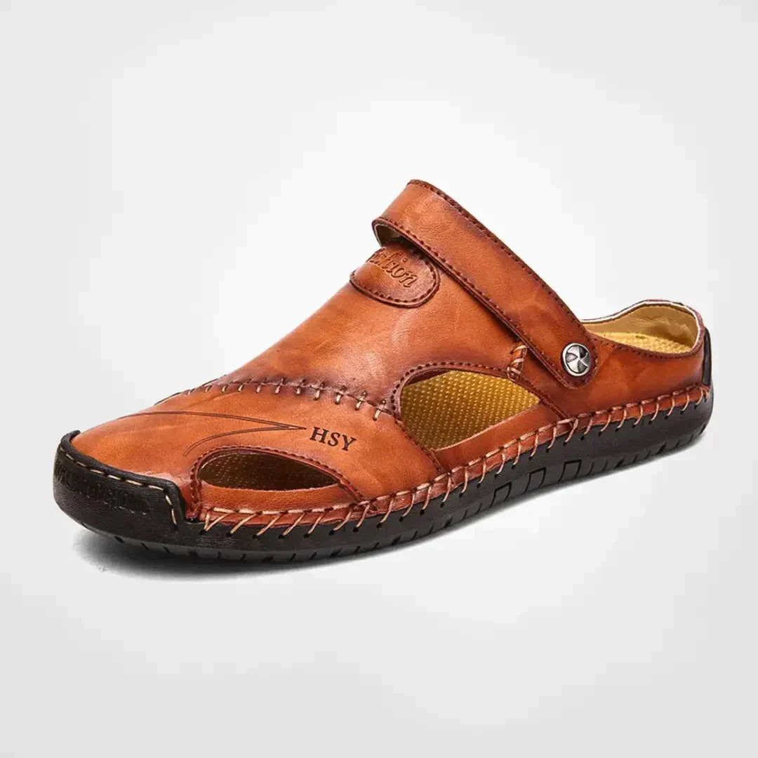 Andrew | Men's Closed Toe Adjustable Strap Slip On Sandals