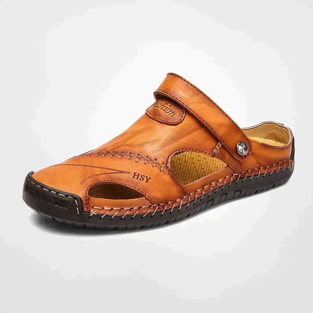 Andrew | Men's Closed Toe Adjustable Strap Slip On Sandals