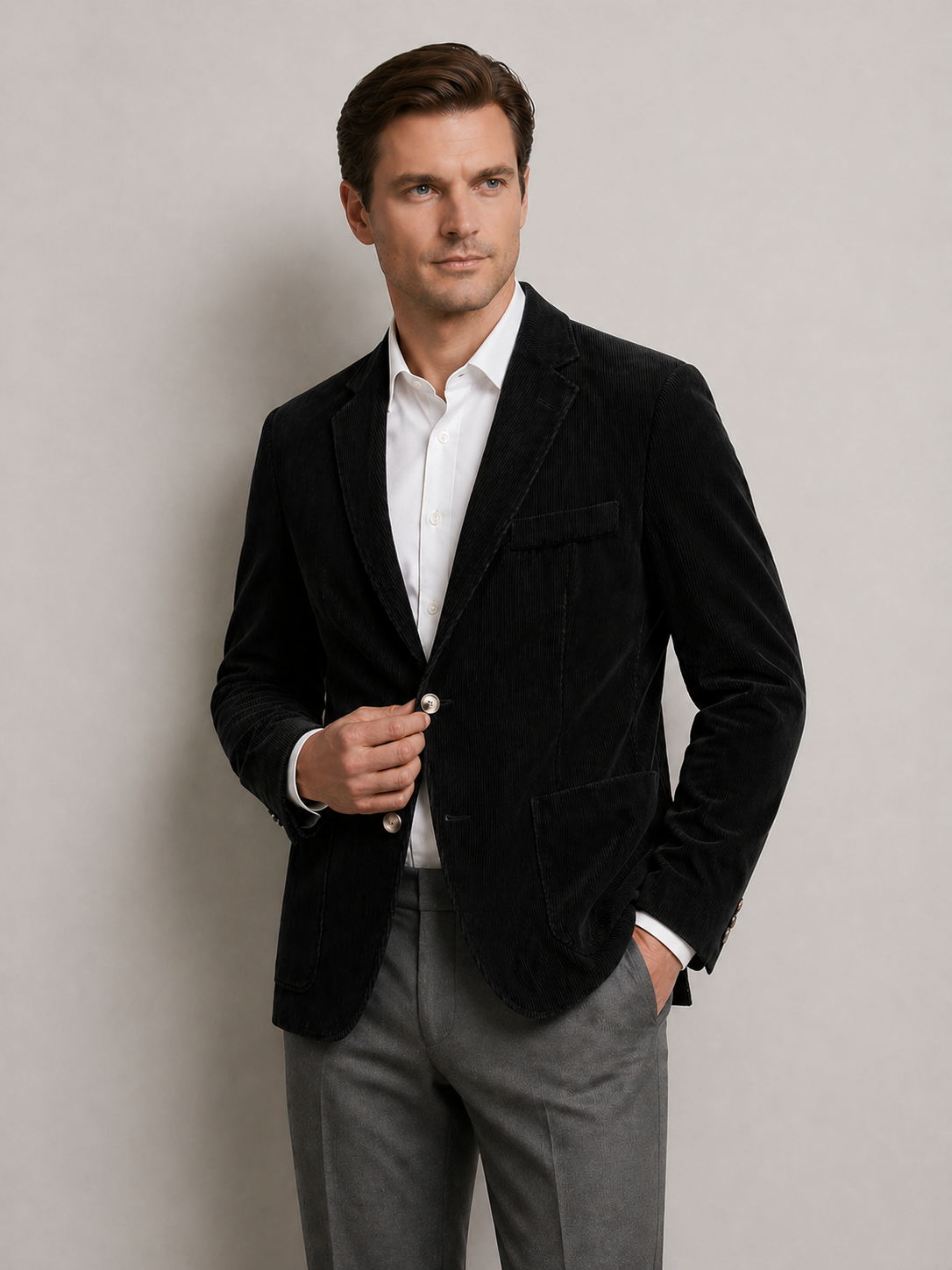 Andrew | Men’s Notch Lapel Textured Wedding Guest Blazer