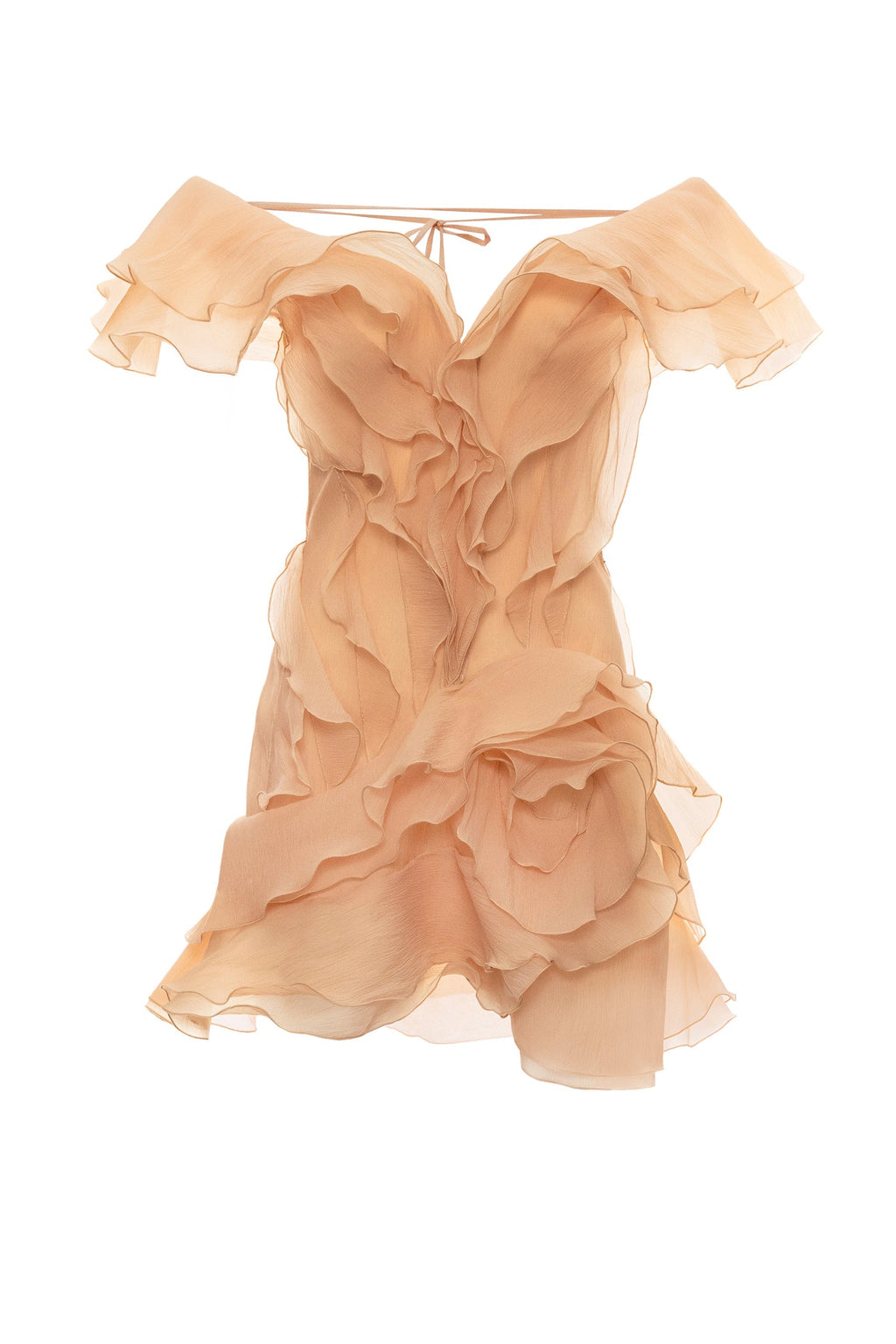 Angelica | Women’s V Neck Sleeveless Ruffled Mini Dress