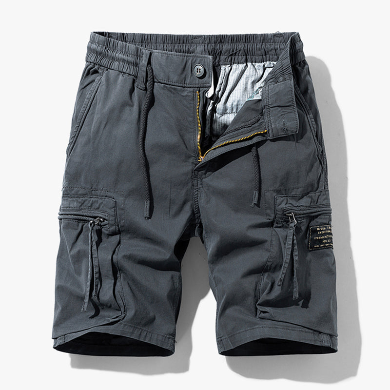 Angelo | Men's Utility Zipper Pocket Cargo Shorts