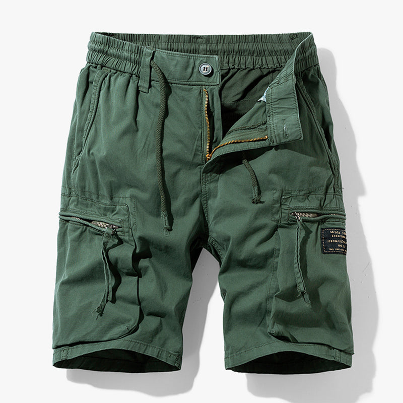 Angelo | Men's Utility Zipper Pocket Cargo Shorts