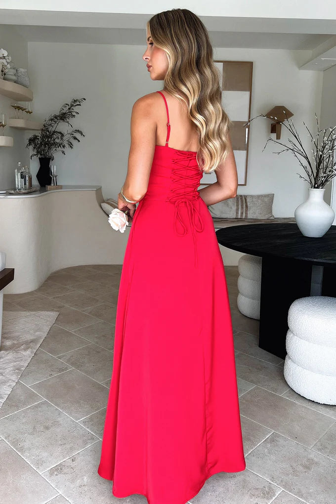 Angie | Women’s Sleeveless Sweetheart Neck Wedding Guest Dress