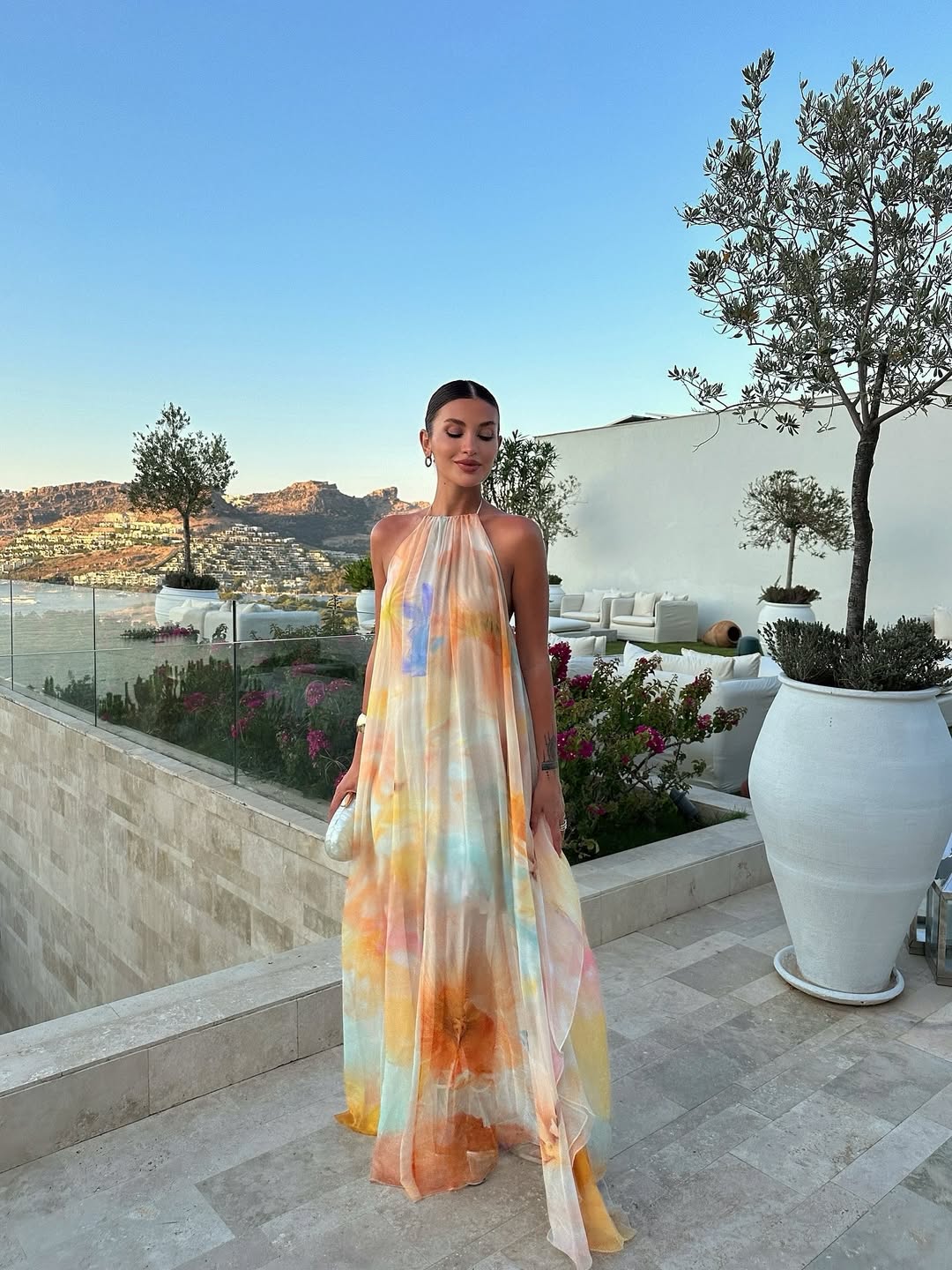 Anita | Women’s Halter Neck Flowy Maxi Dress