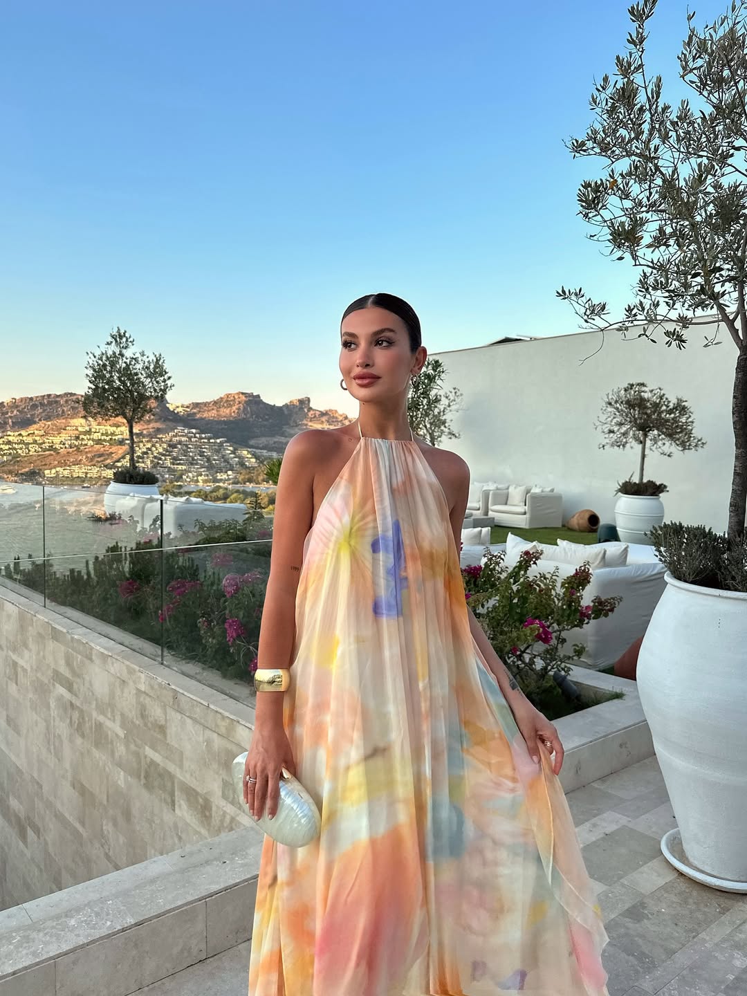Anita | Women’s Halter Neck Flowy Maxi Dress