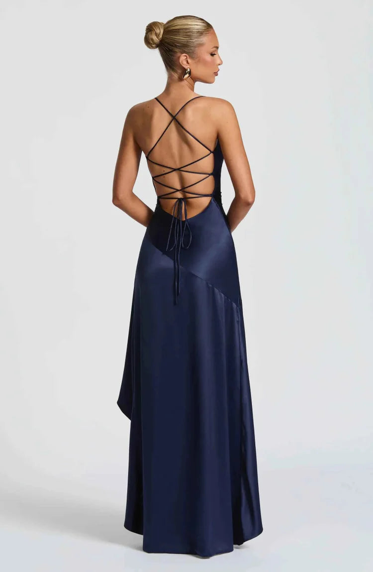 Anna | Women's V Neck Boho Slit Wedding Guest Dress