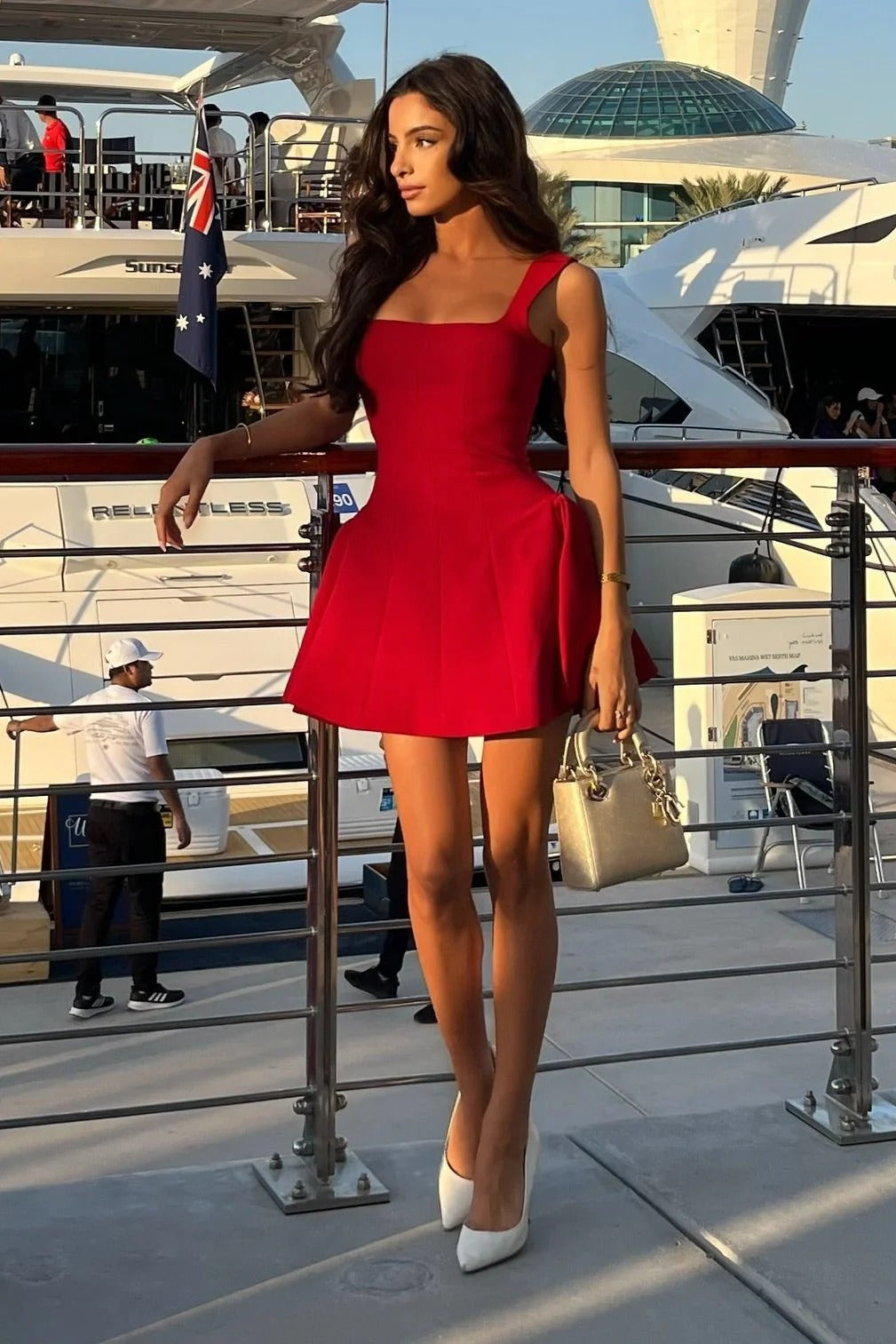 Annabell | Women’s Square Neck Graduation Party Dress