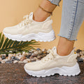 Apolline | Women’s Low Top Lace Up Round Toe Walking Sneakers