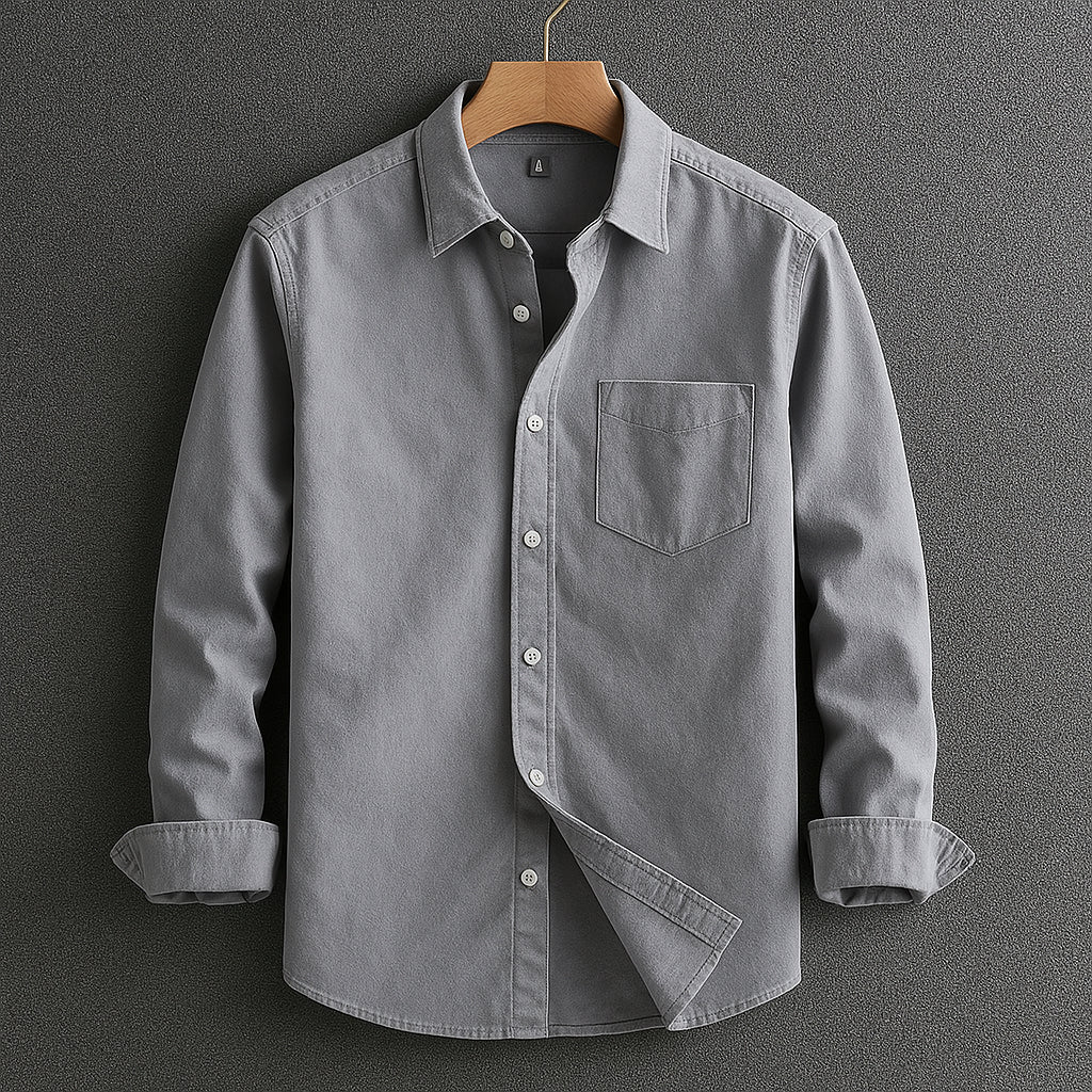 Arcangel | Men's Turn Down Collar Button Front Dress Shirt