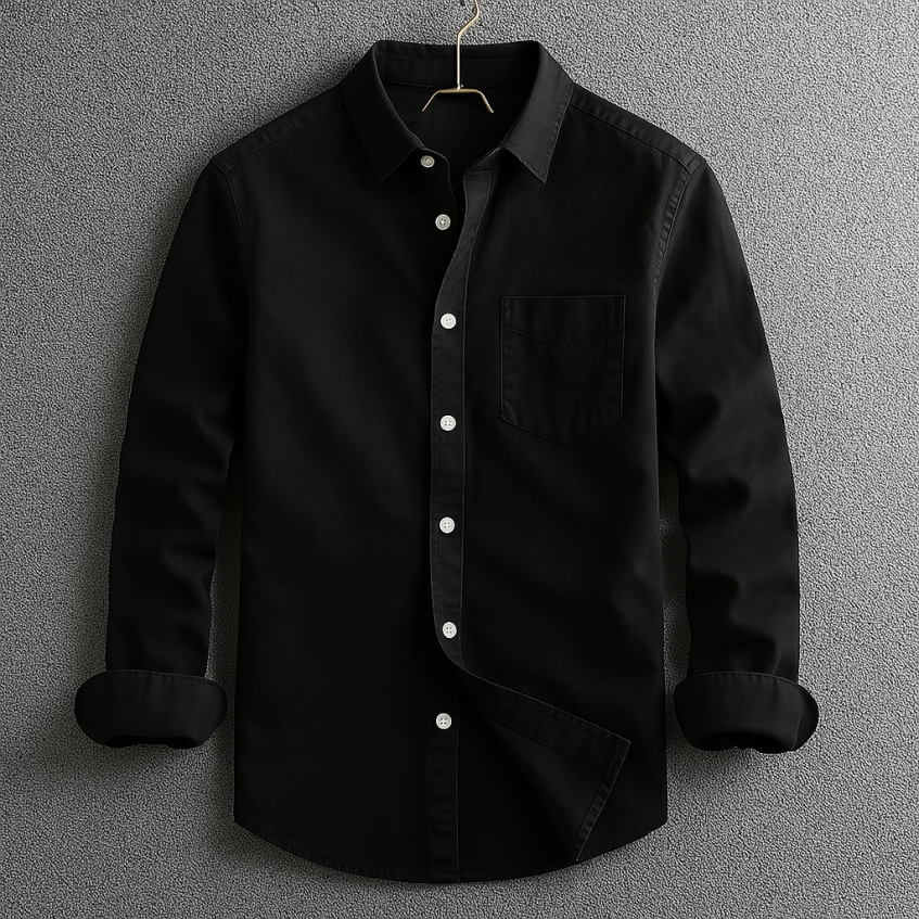 Arcangel | Men's Turn Down Collar Button Front Dress Shirt