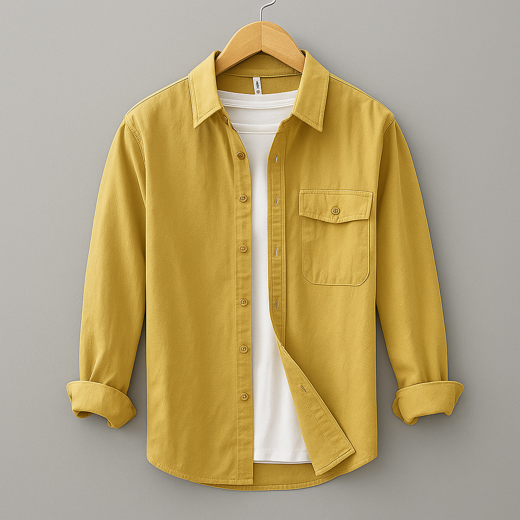 Arcangel | Men's Turn Down Collar Button Front Dress Shirt