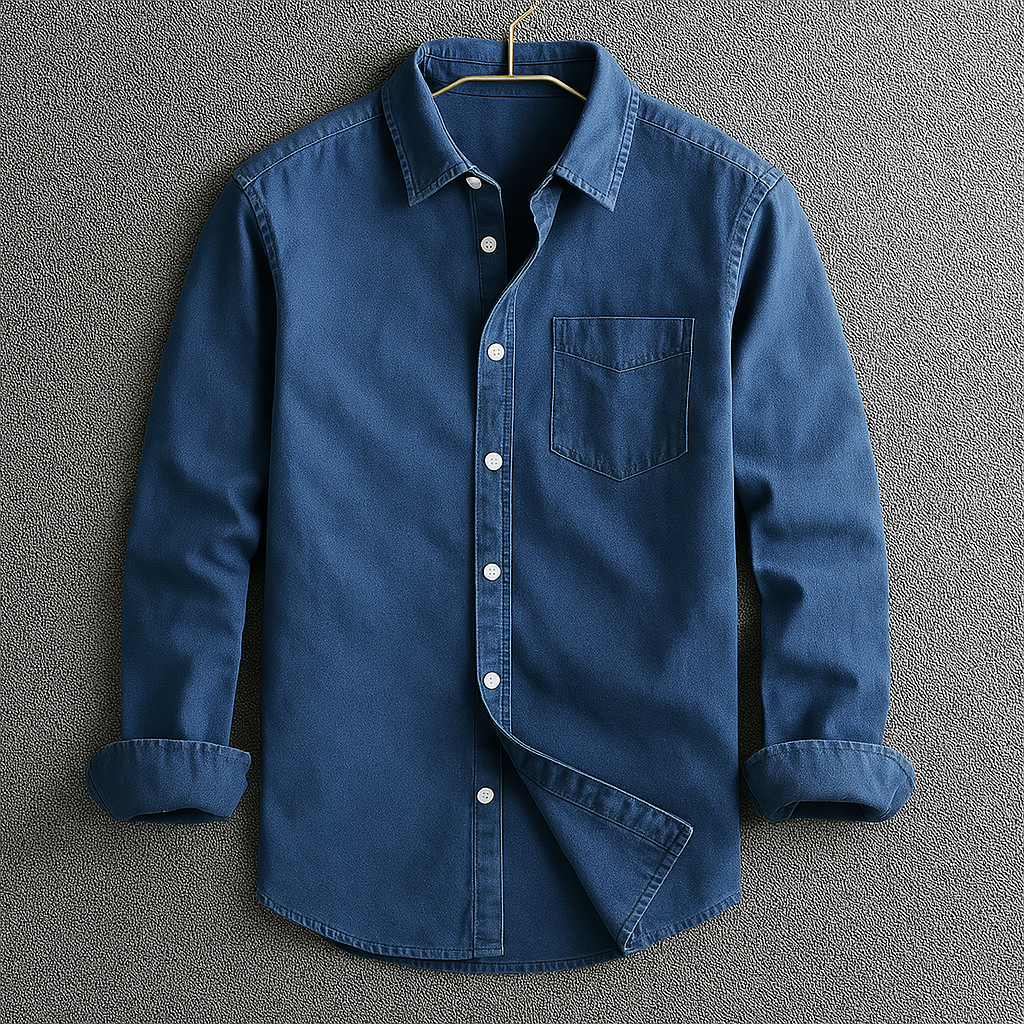 Arcangel | Men's Turn Down Collar Button Front Dress Shirt