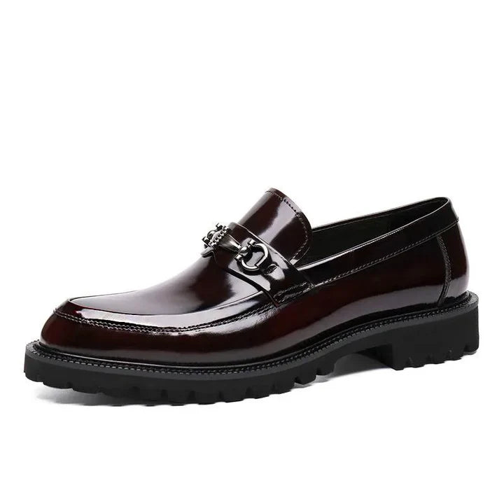 Arkady | Men’s Round Toe Buckle Detail Slip On Loafers