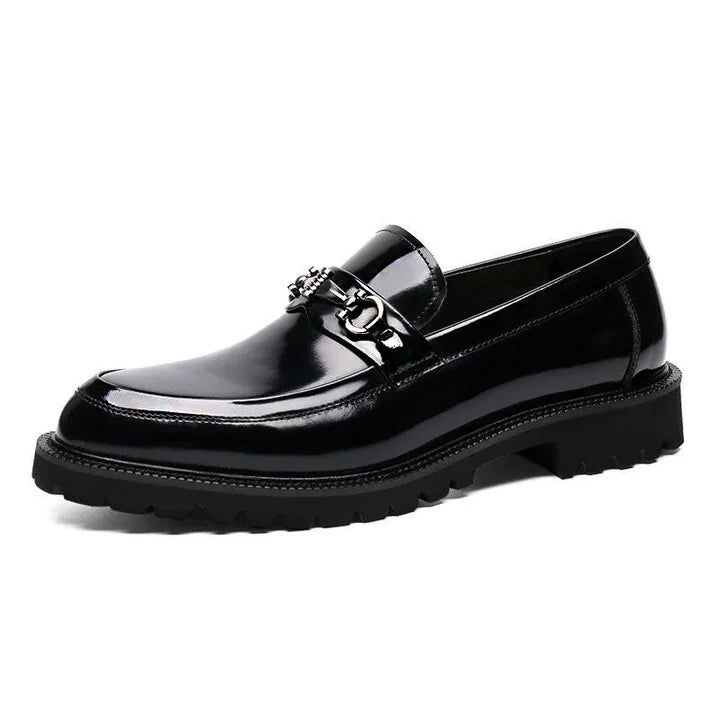 Arkady | Men’s Round Toe Buckle Detail Slip On Loafers