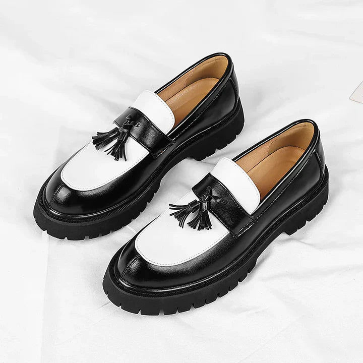 Arland | Men’s Block Heel Round Toe Dress Loafers