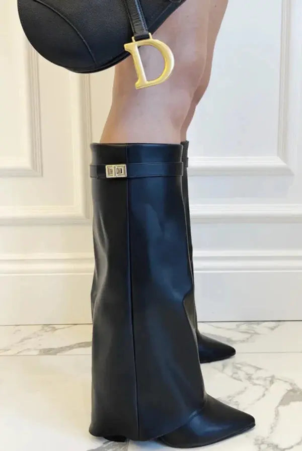 Arlinda | Women’s Buckle Strap Pointed Toe Boots