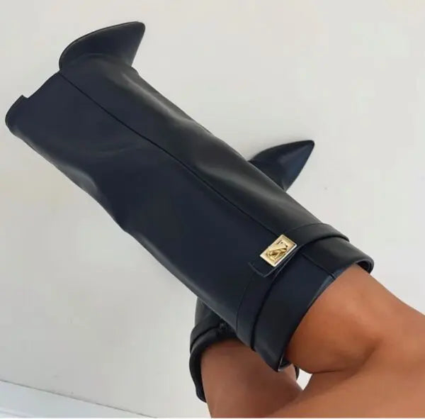 Arlinda | Women’s Buckle Strap Pointed Toe Boots