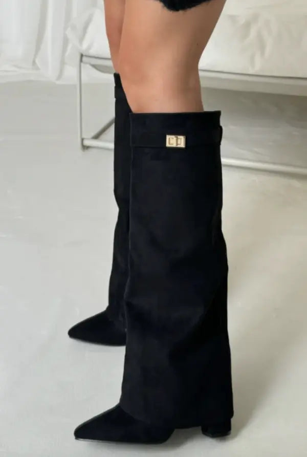 Arlinda | Women’s Buckle Strap Pointed Toe Boots