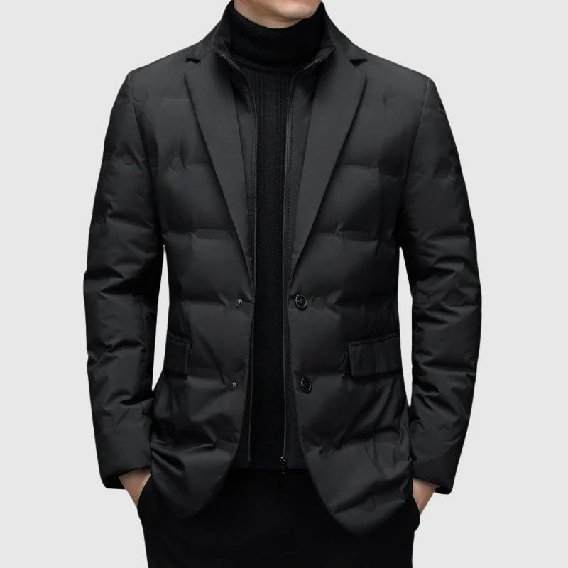 Armani | Men’s Lapel Collar Zip Front Side Pockets Jacket