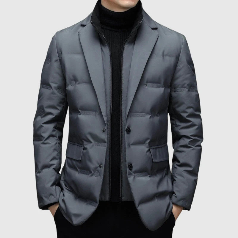 Armani | Men’s Lapel Collar Zip Front Side Pockets Jacket