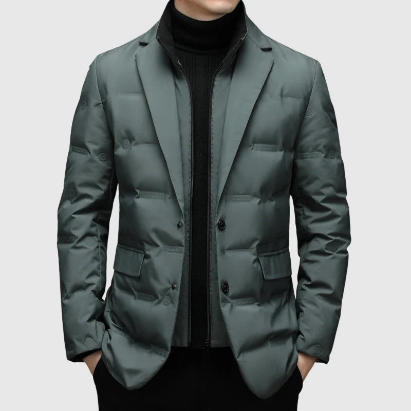 Armani | Men’s Lapel Collar Zip Front Side Pockets Jacket
