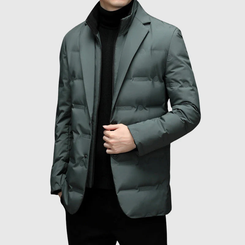 Armani | Men’s Lapel Collar Zip Front Side Pockets Jacket