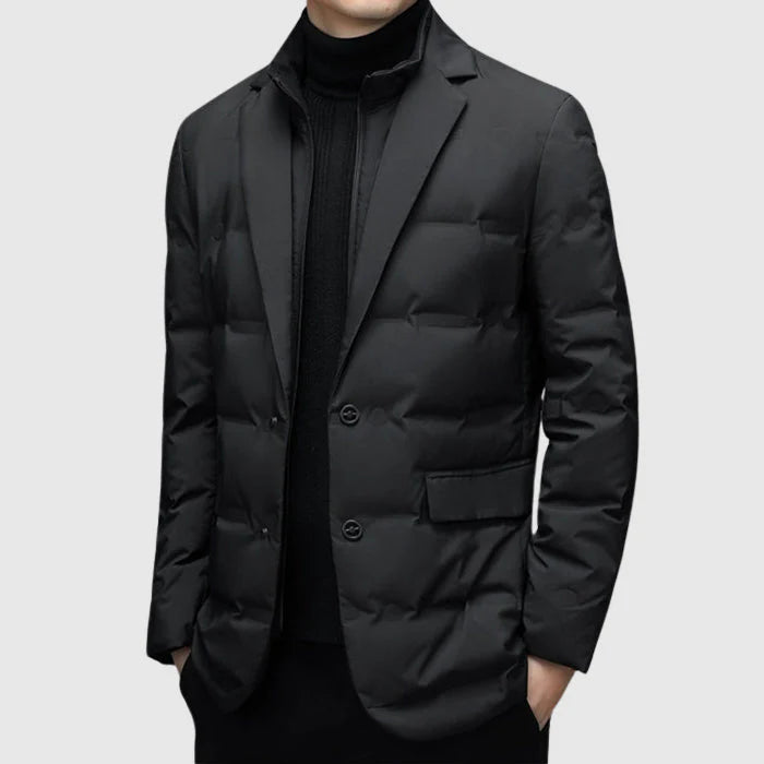 Armani | Men’s Lapel Collar Zip Front Side Pockets Jacket