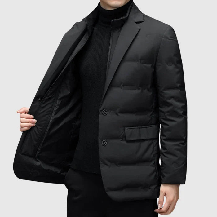 Armani | Men’s Lapel Collar Zip Front Side Pockets Jacket