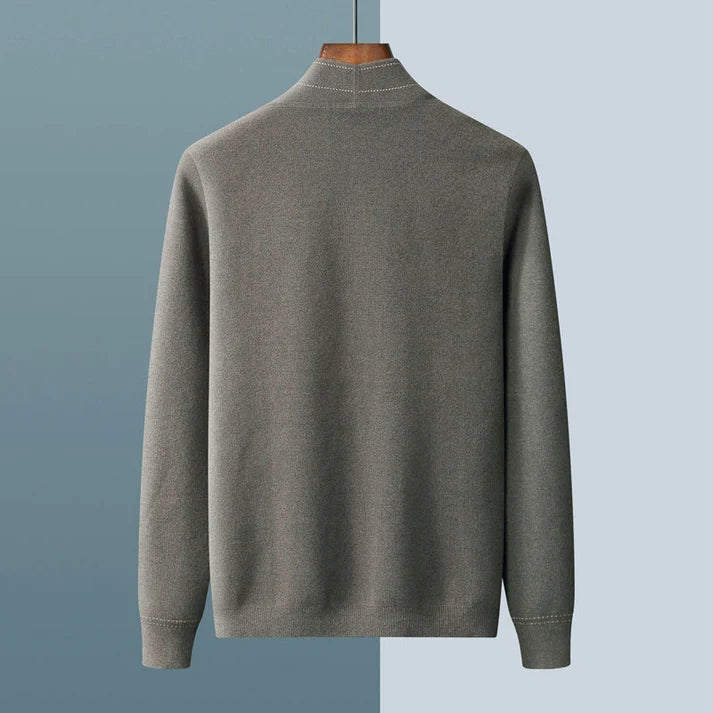 Arnoldo | Men’s Button Front Long Sleeve Contrast Stitch Cardigan