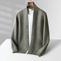 Arnoldo | Men’s Button Front Long Sleeve Contrast Stitch Cardigan