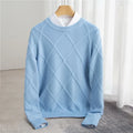 Arsenio | Men’s Long Sleeve Diamond Textured Crew Neck Sweater