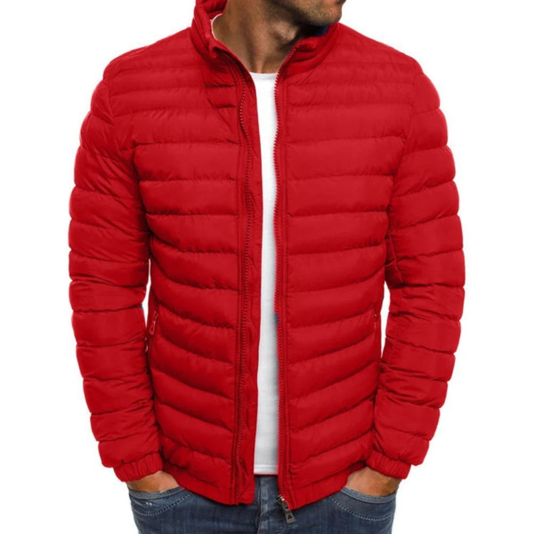 Astrophel | Men’s Zip Front Stand Collar Long Sleeve Puffer Jacket