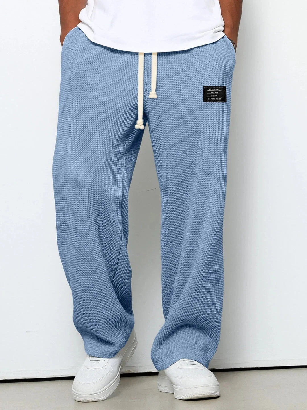 Auberon | Men’s Drawstring Textured Side Pockets Trousers