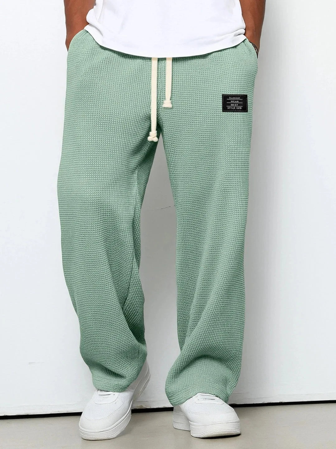 Auberon | Men’s Drawstring Textured Side Pockets Trousers
