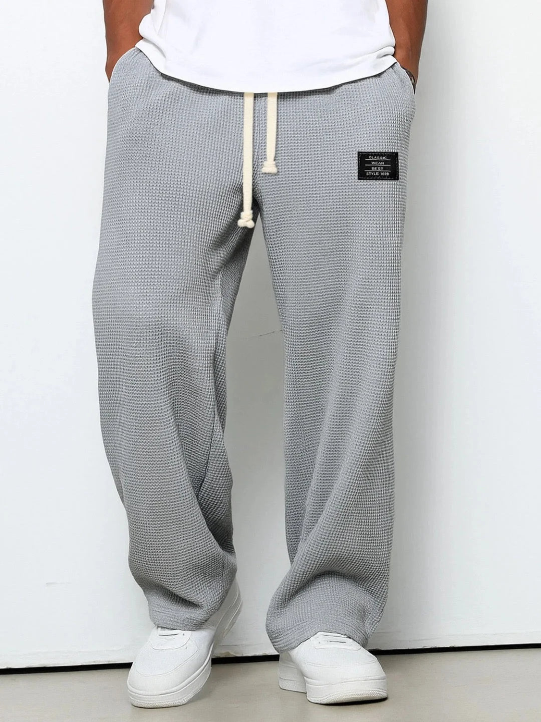 Auberon | Men’s Drawstring Textured Side Pockets Trousers