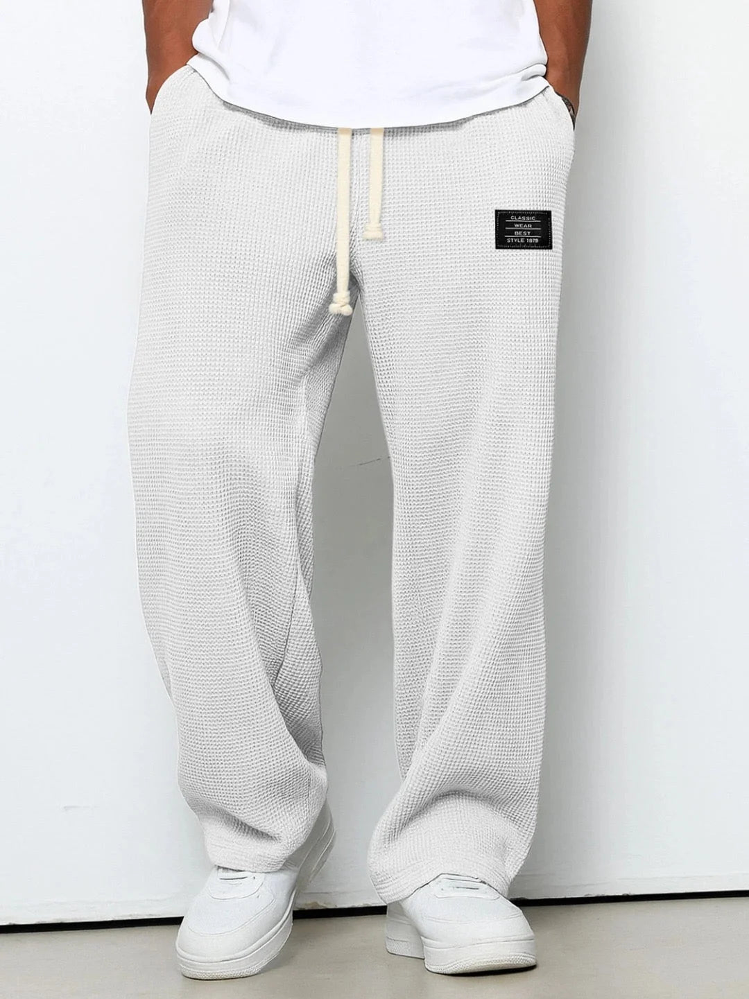 Auberon | Men’s Drawstring Textured Side Pockets Trousers