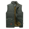 Aubrey | Men’s Sleeveless Stand Collar Zip Front Pockets Puffer Vest